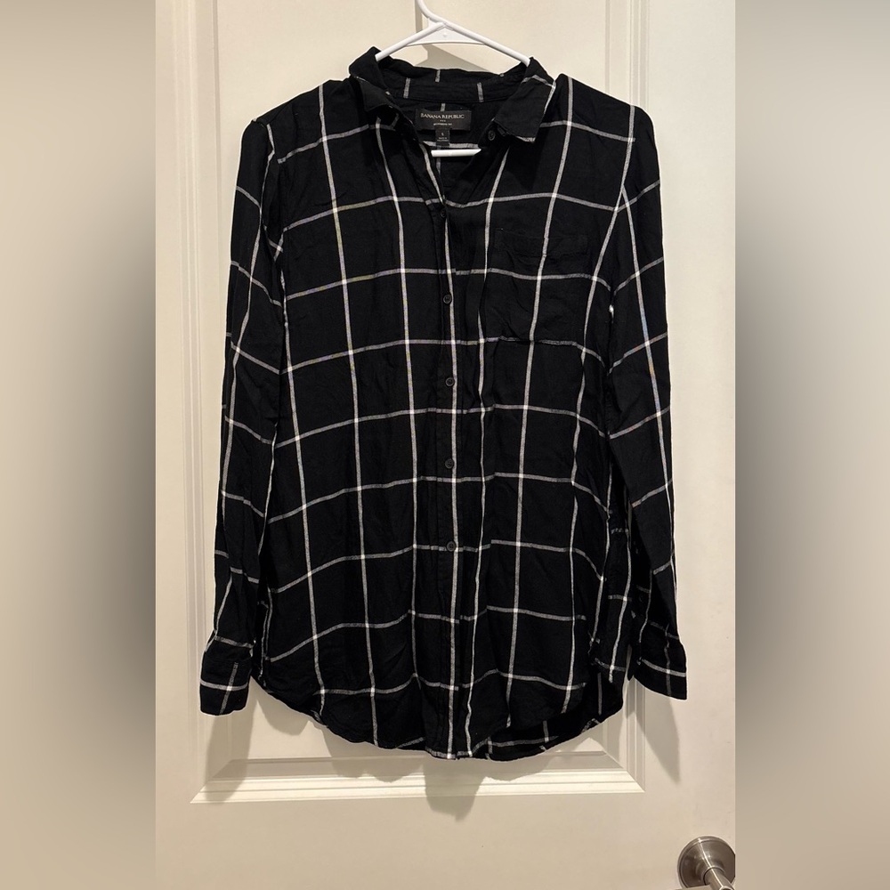 Black Plaid Shirt